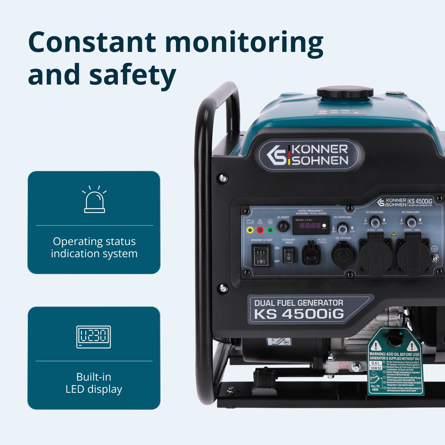 Διπλού Καυσίμου Inverter Γεννήτρια KS 4500iG