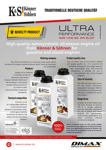 Novelty Product Motor oil from Könner & Söhnen SAE 10W 30