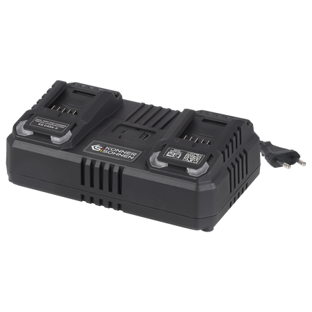 Carregador duplo para baterias recarregáveis 20V KS C45A-2
