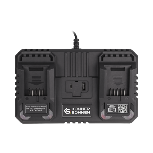 Cargador doble para baterías recargables 20V KS C45A-2