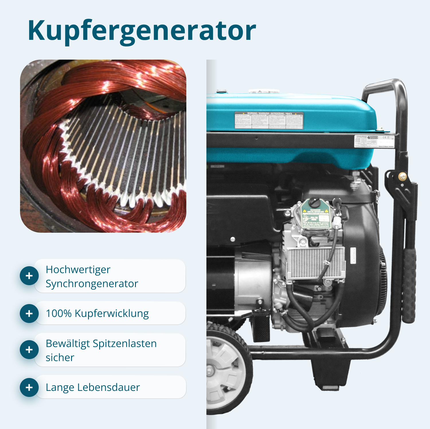 Benzin-Generator "Könner & Söhnen" KS 15-1E ATSR