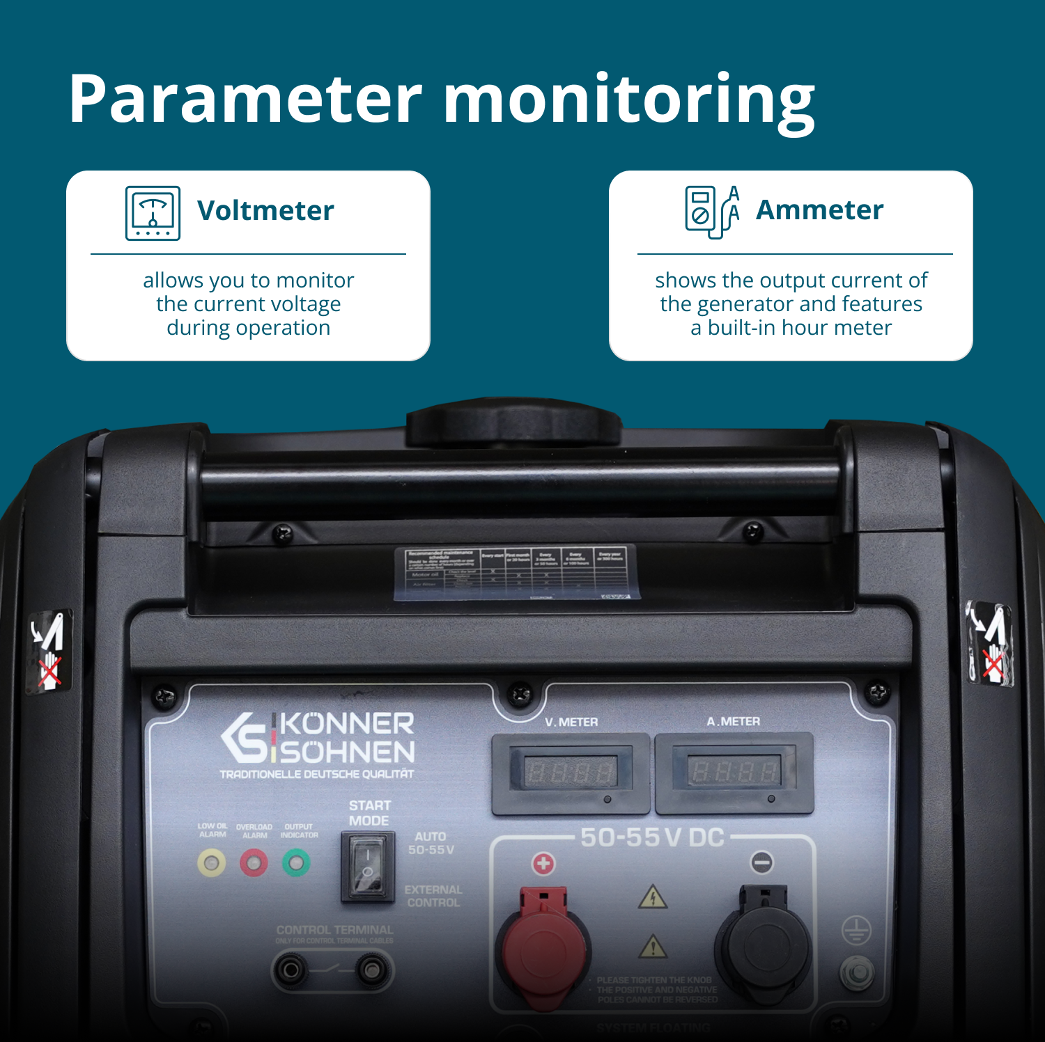 KS 48VS-DC Direct current generator, version 50–55V
