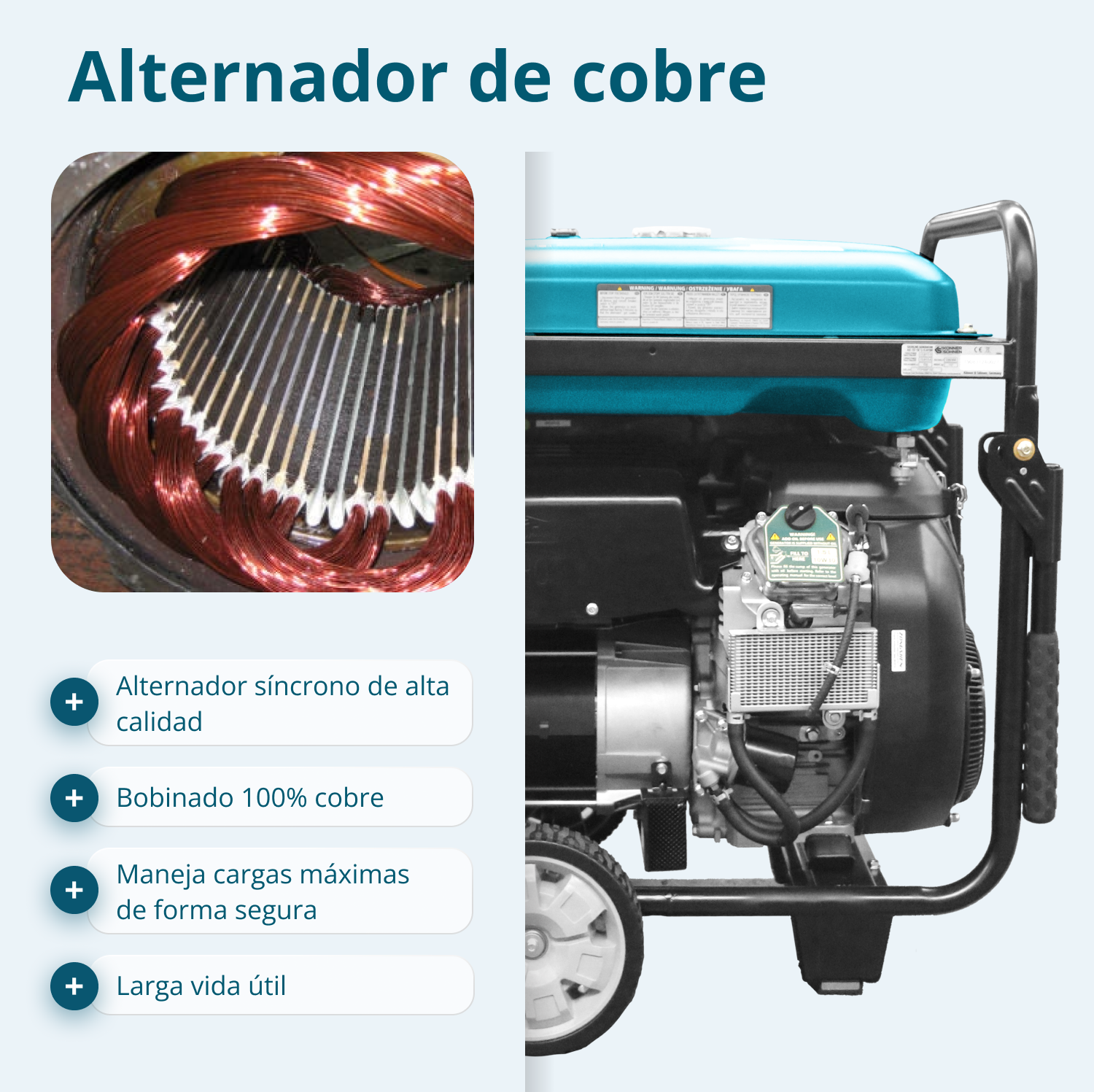 Generador de gasolina "Könner & Söhnen" KS 15-1E ATSR