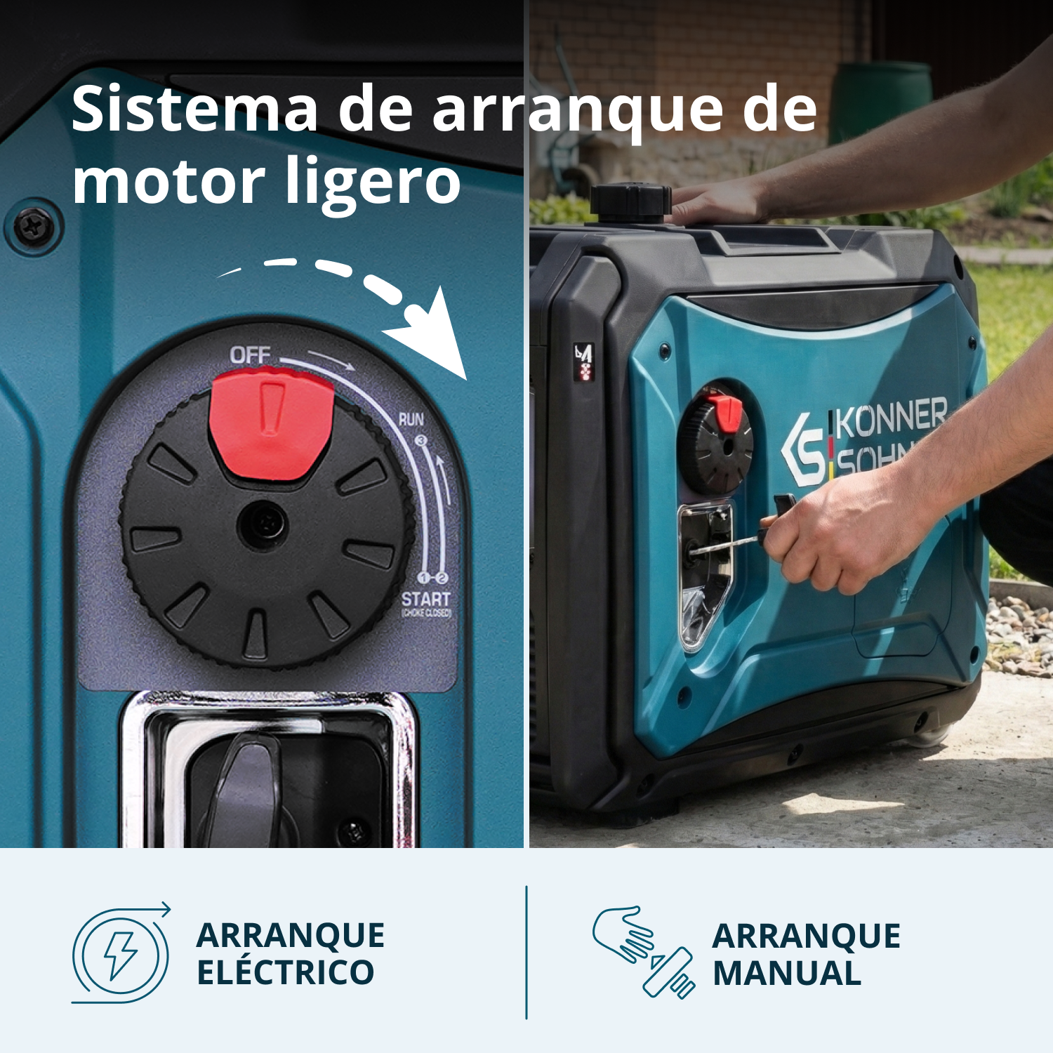 Generador inverter híbrido de gas/gasolina KS 4000iEG S