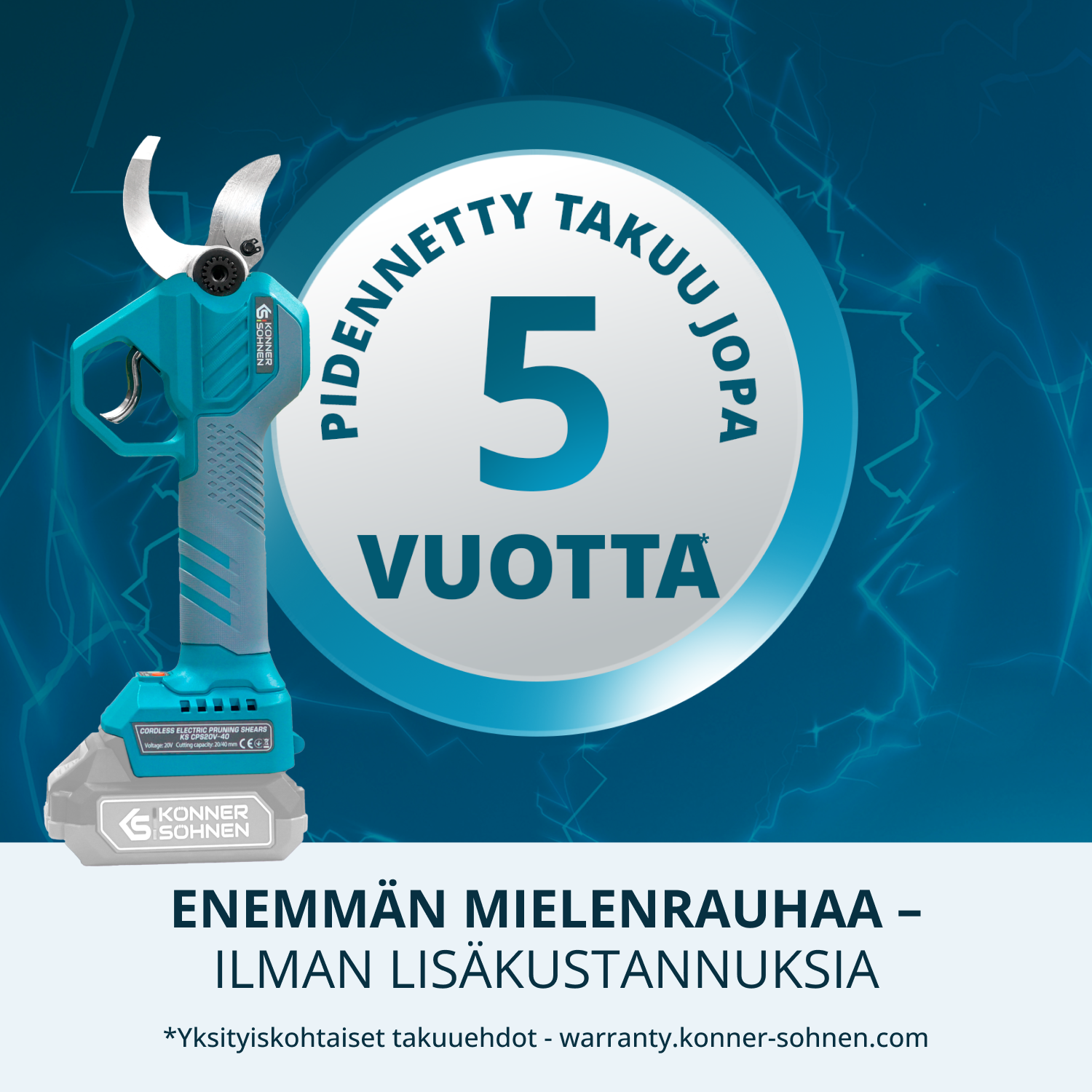 Bežične električne makaze za orezivanje KS CPS20V-40 Case