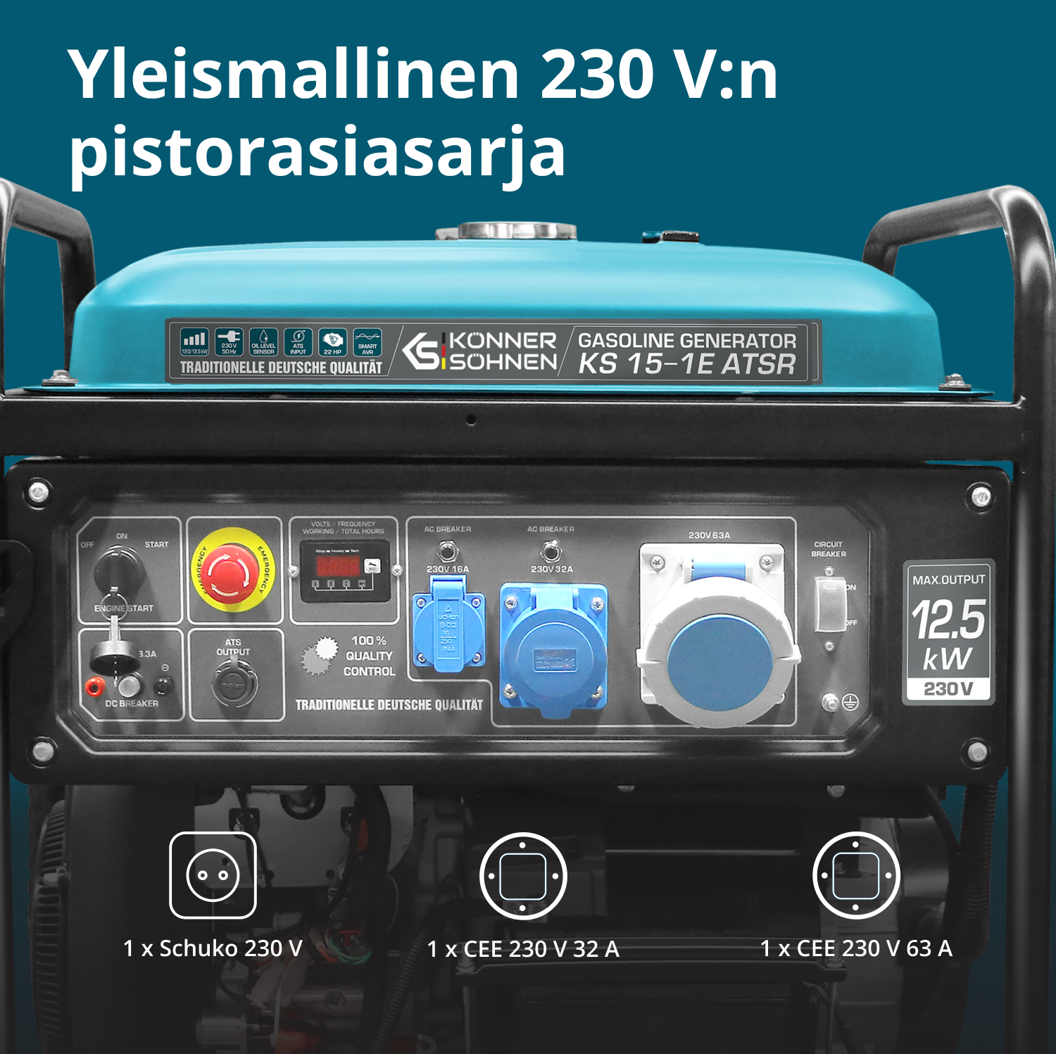 Bensingenerator "Könner & Söhnen" KS 15-1E ATSR