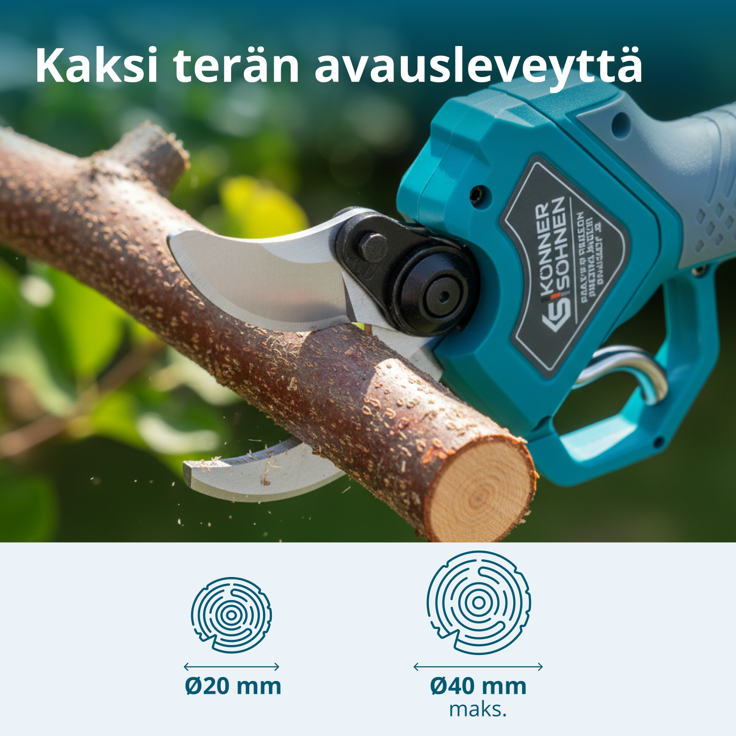 Bežične električne makaze za orezivanje KS CPS20V-40 Case