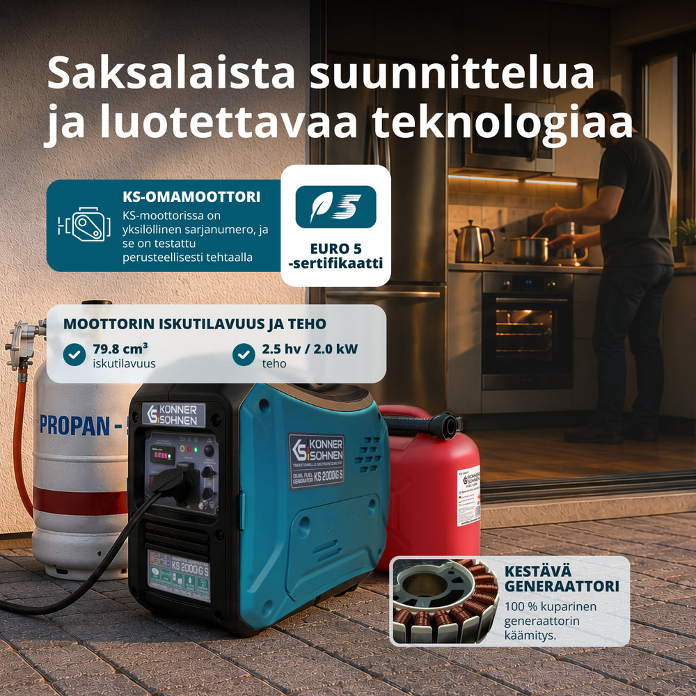LPG/benzinski invertorski generator KS 2000iG S