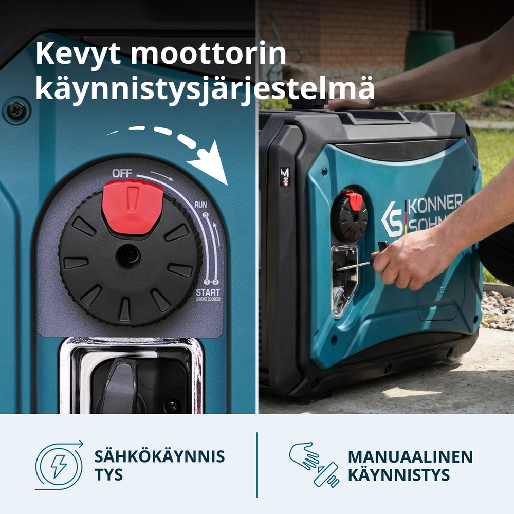 Invertorový generátor na LPG/benzín KS 4000iEG S