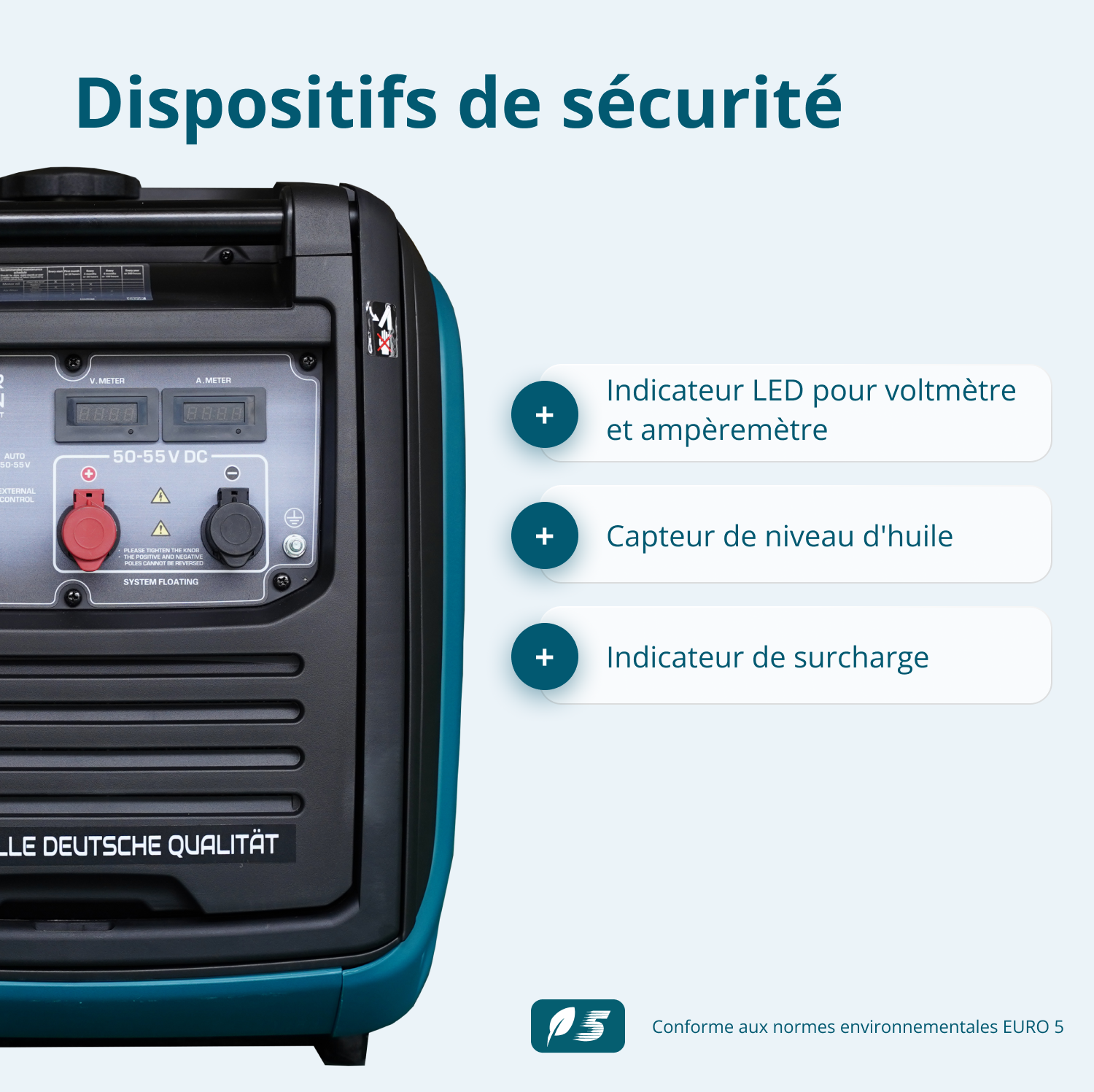 Groupe électrogène de courant continu KS 48VS-DC, version 50–55V