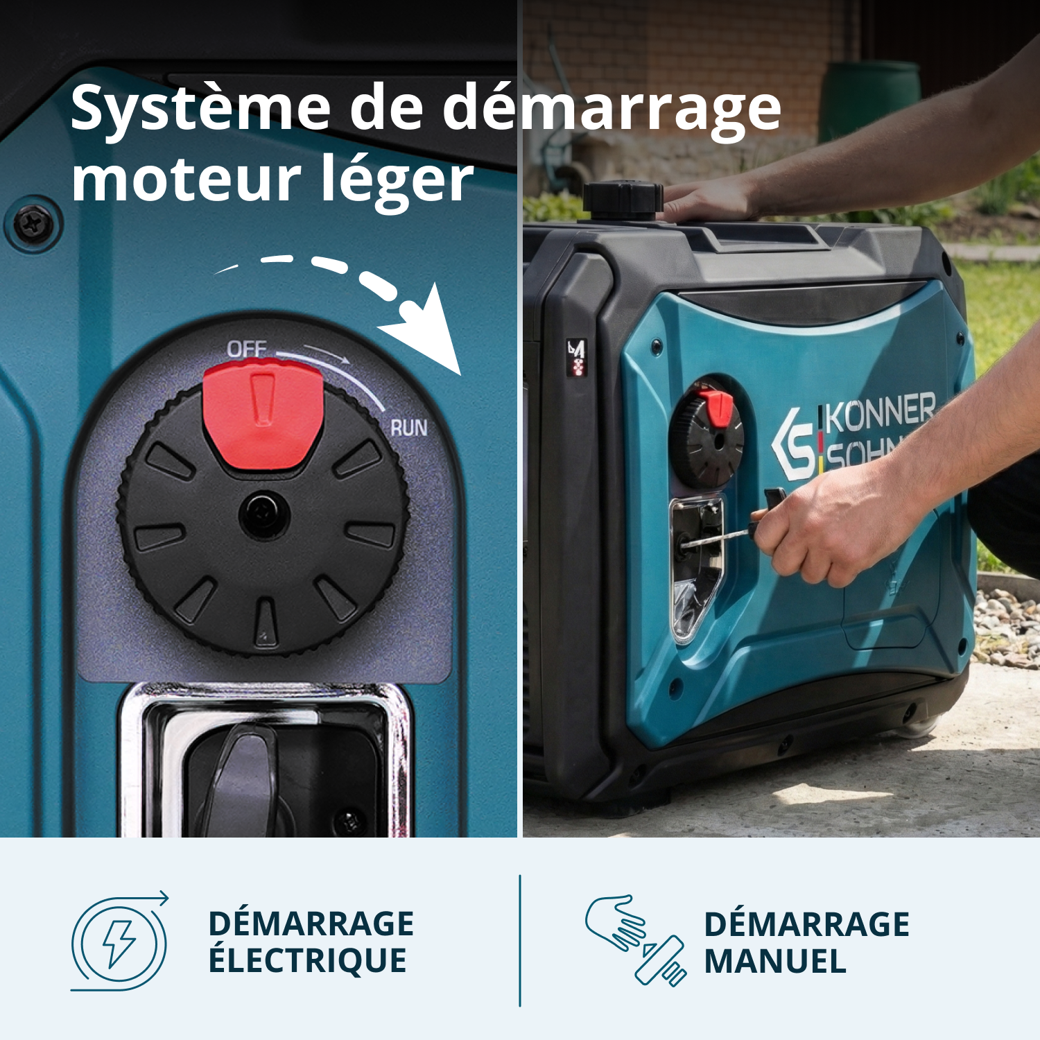 Groupe électrogène-onduleur dans la boîte anti-bruit KS 4000iE S