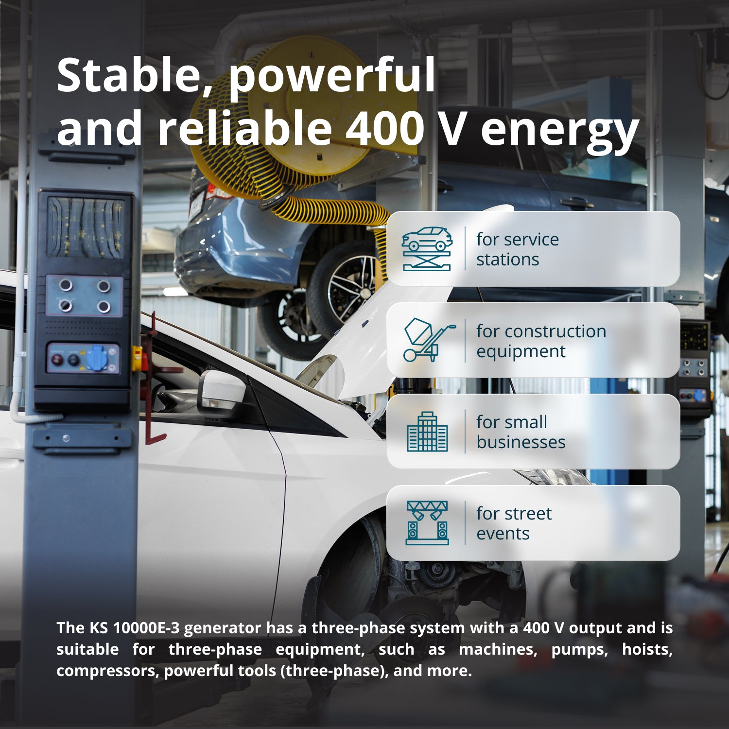 Bensiinikäyttöinen generaattori 'Könner & Söhnen' KS 10000E-3