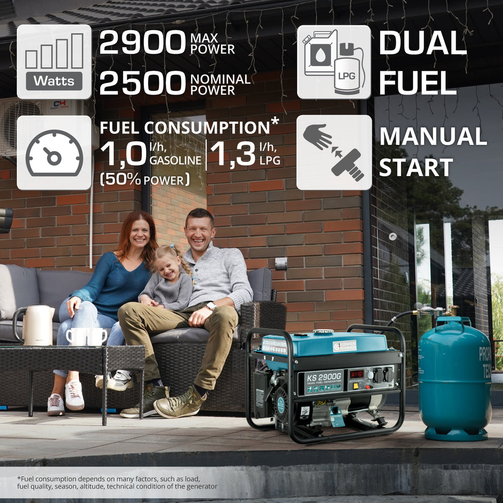 Generatore a GPL/Benzina Könner & Söhnen KS 2900G