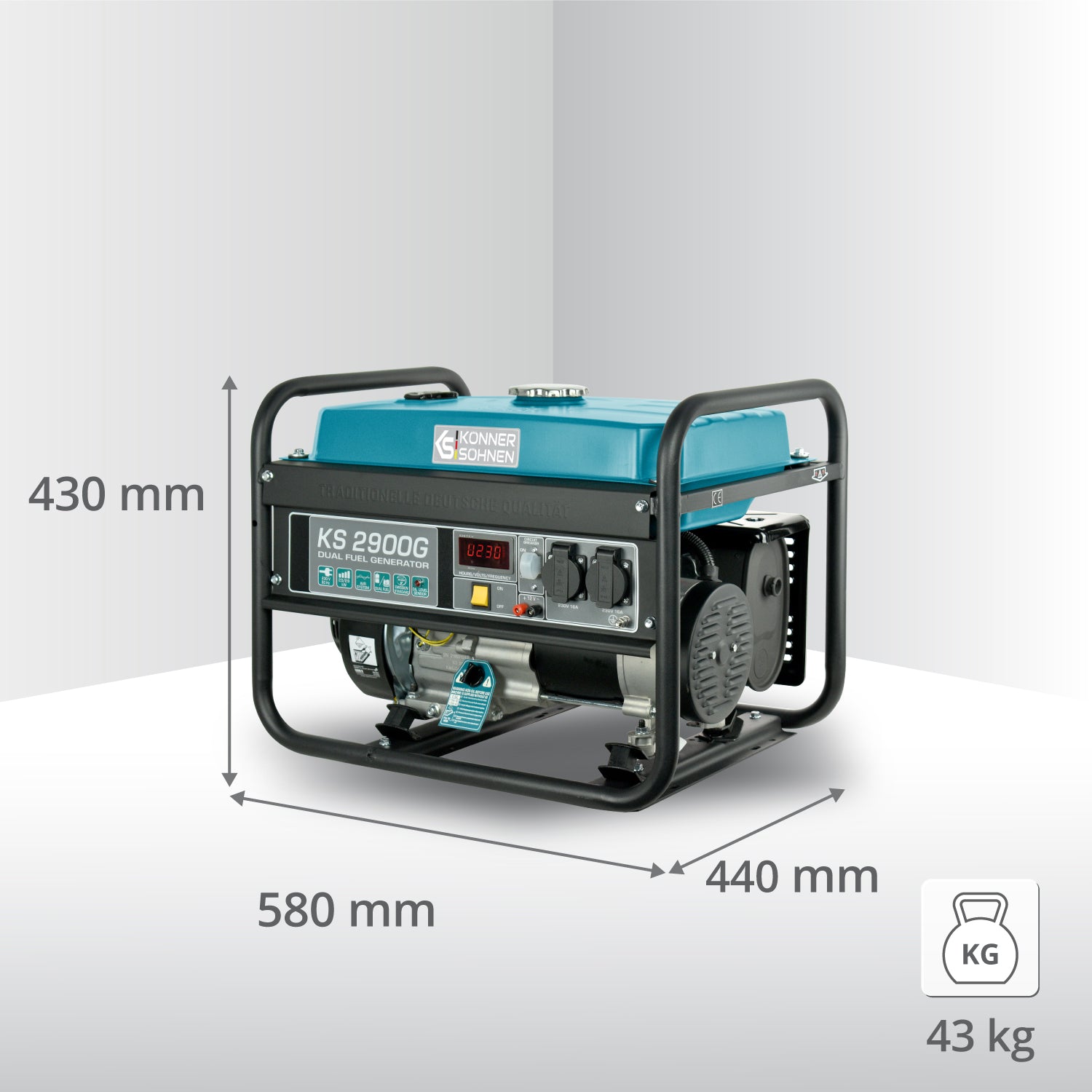 LPG/Benzínový generátor „Könner & Söhnen“ KS 2900G