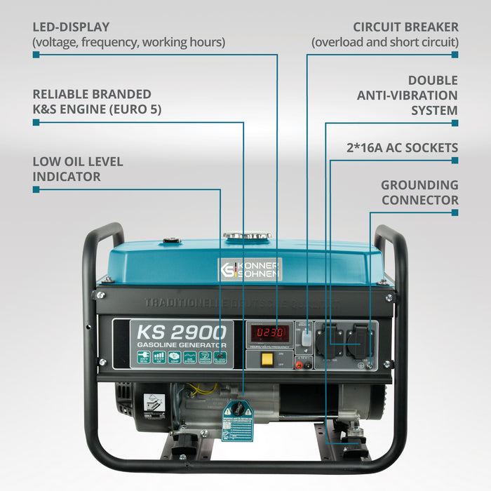 Generator pe benzină „Könner & Söhnen” KS 2900