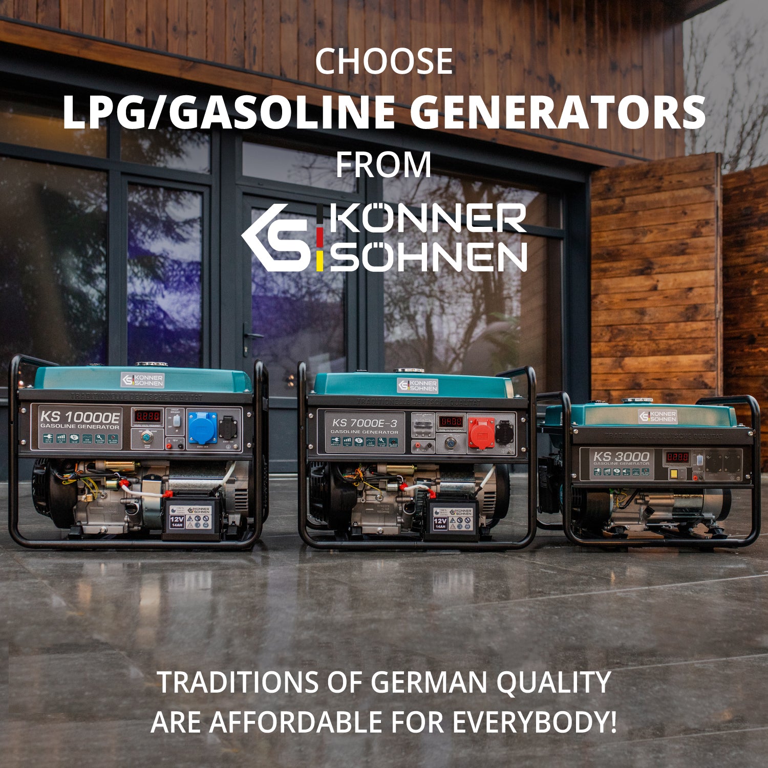 LPG/Benzínový generátor „Könner & Söhnen“ KS 3000G