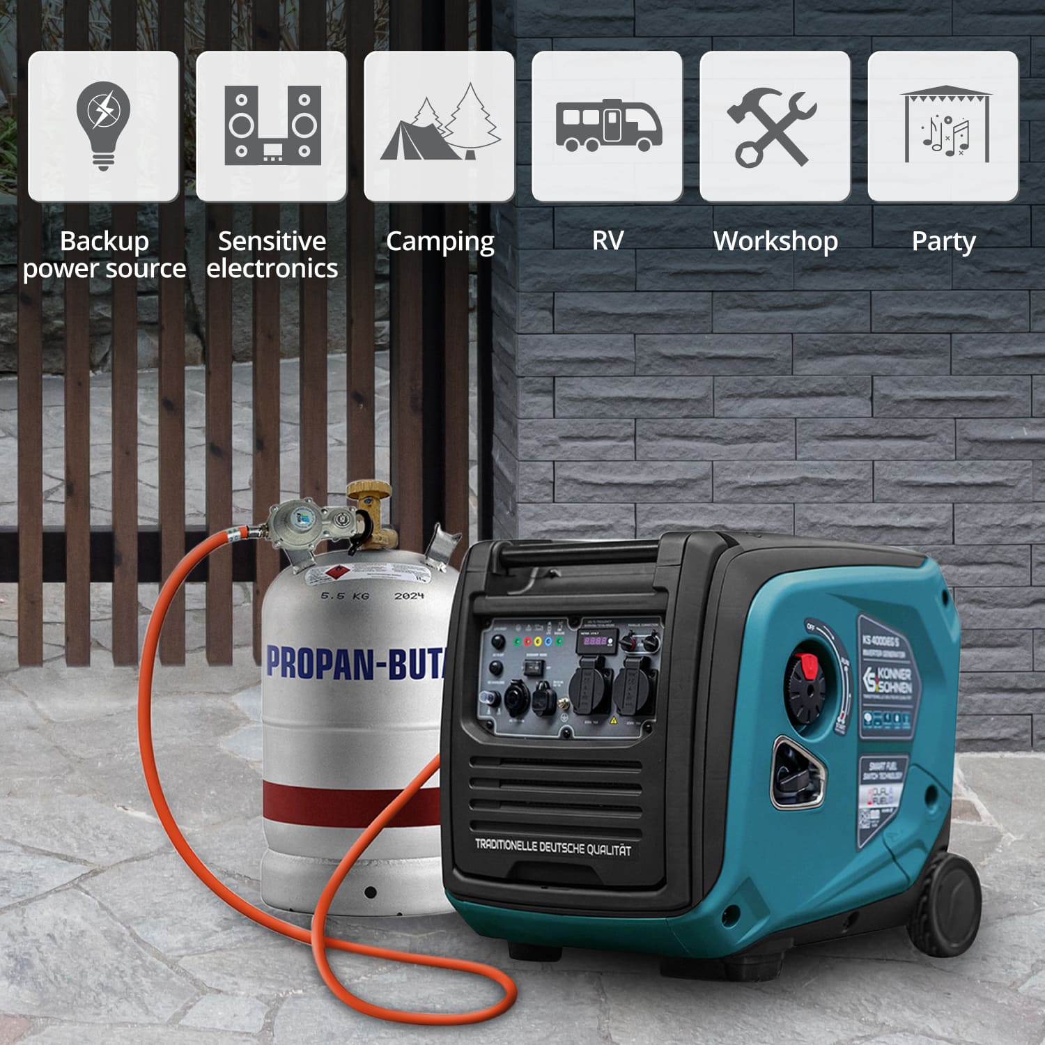 LPG/bensiini-invertterigeneraattori KS 4000iEG S