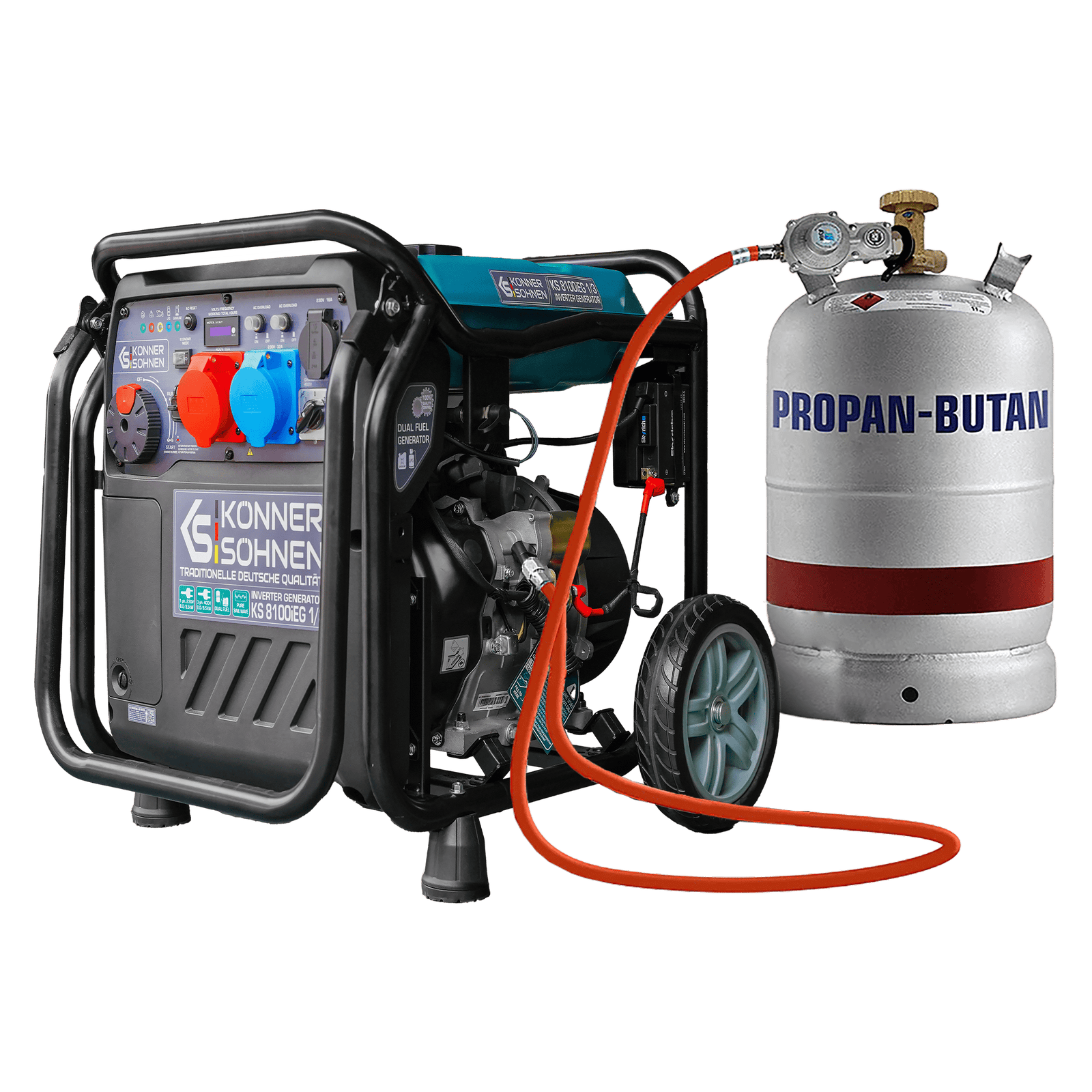 LPG/bensiini invertterigeneraattori KS 8100iEG 1/3