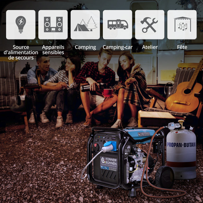 Groupe électrogène à essence-gaz de type inverter KS 8100iEG (Reconditionné Bon état)