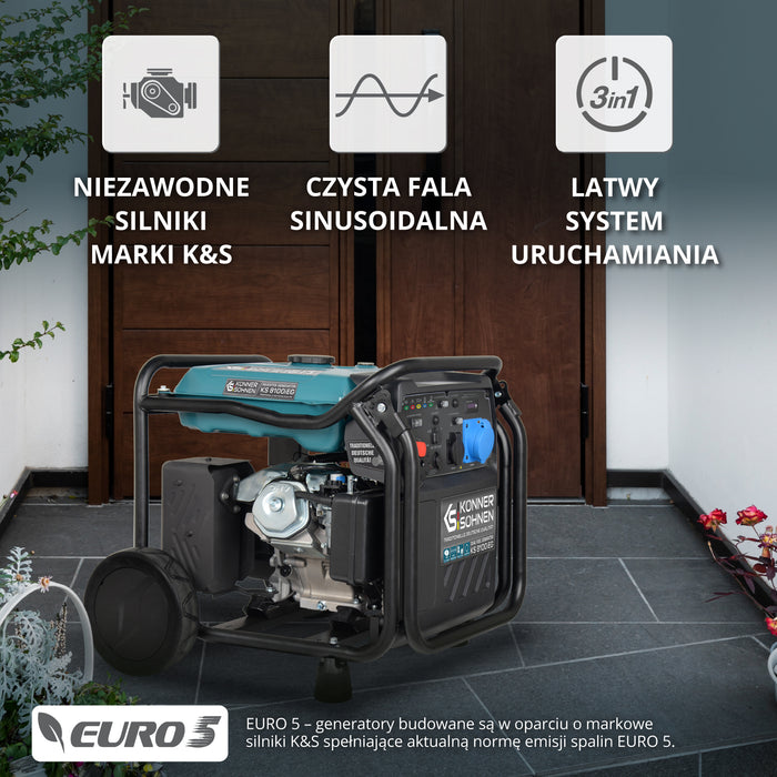 Inwerterowy generator LPG/benzyna KS 8100iEG (Odnowiony – Stan dobry)