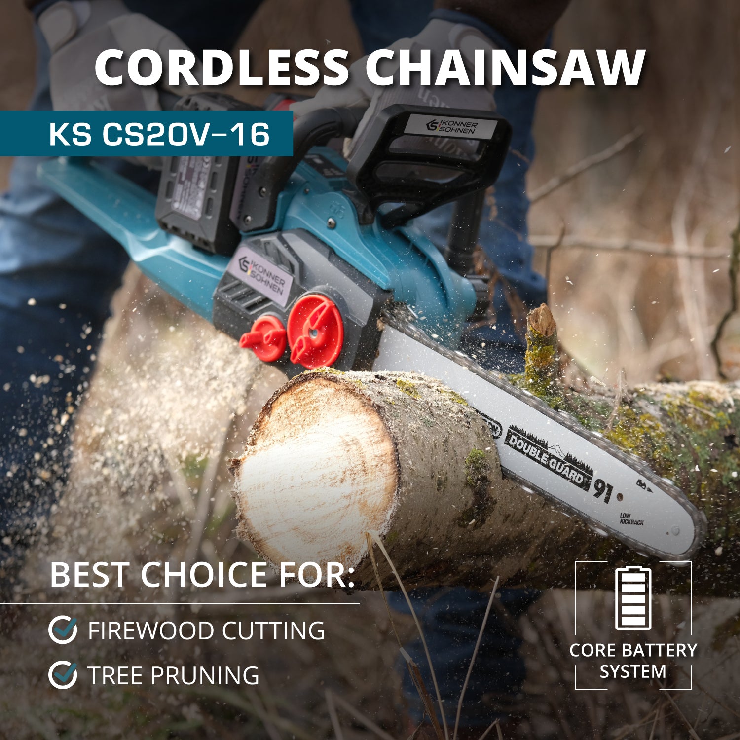 Akumulátorová řetězová pila KS CS40V-16
