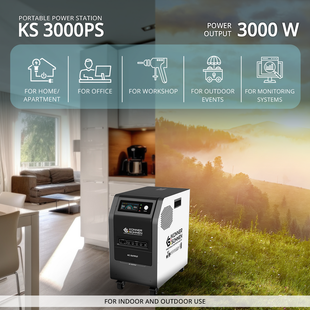 KS 3000PS 3 az 1-ben Hordozható Erőmű