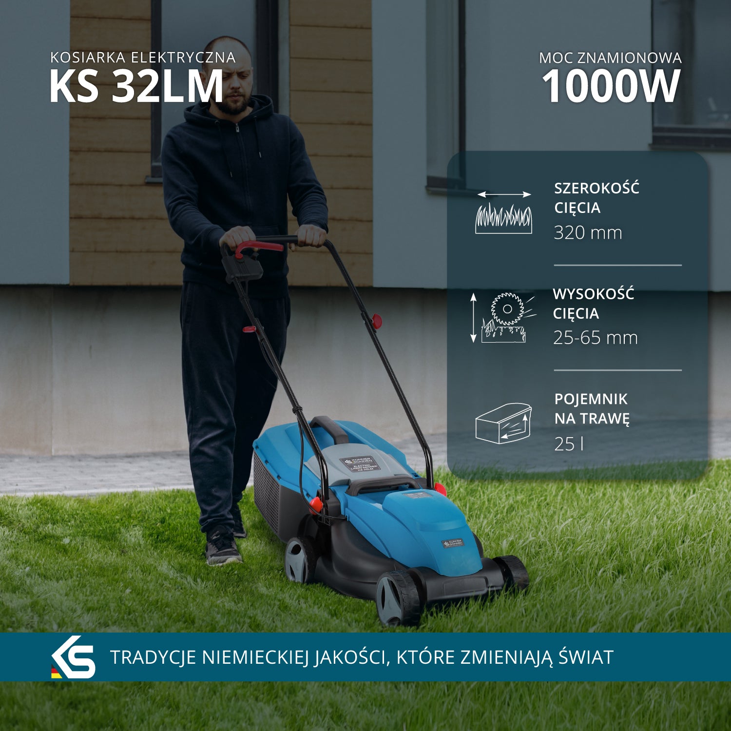 Elektryczna kosiarka do trawy KS 32LM