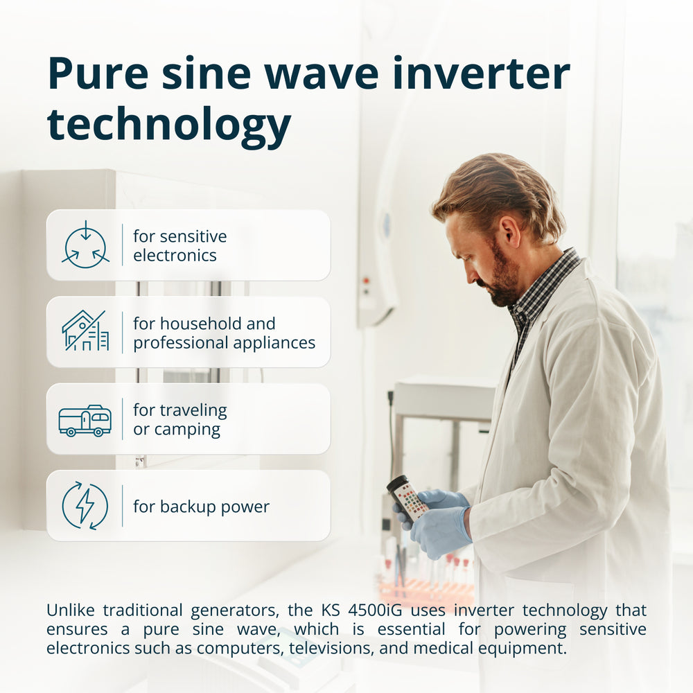 Dubbelt bränsle invertergenerator KS 4500iG