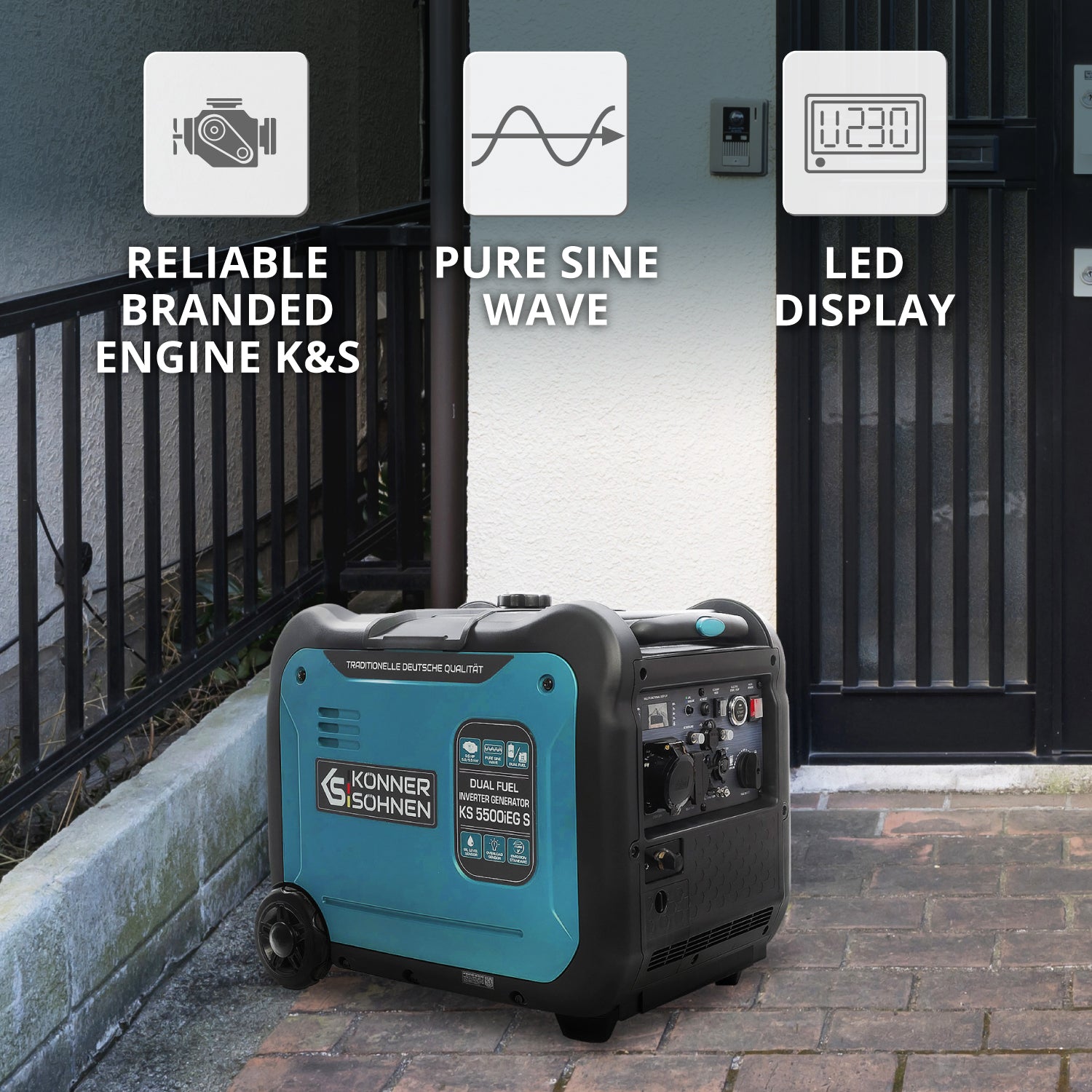Invertorový generátor LPG/benzín KS 5500iEG S