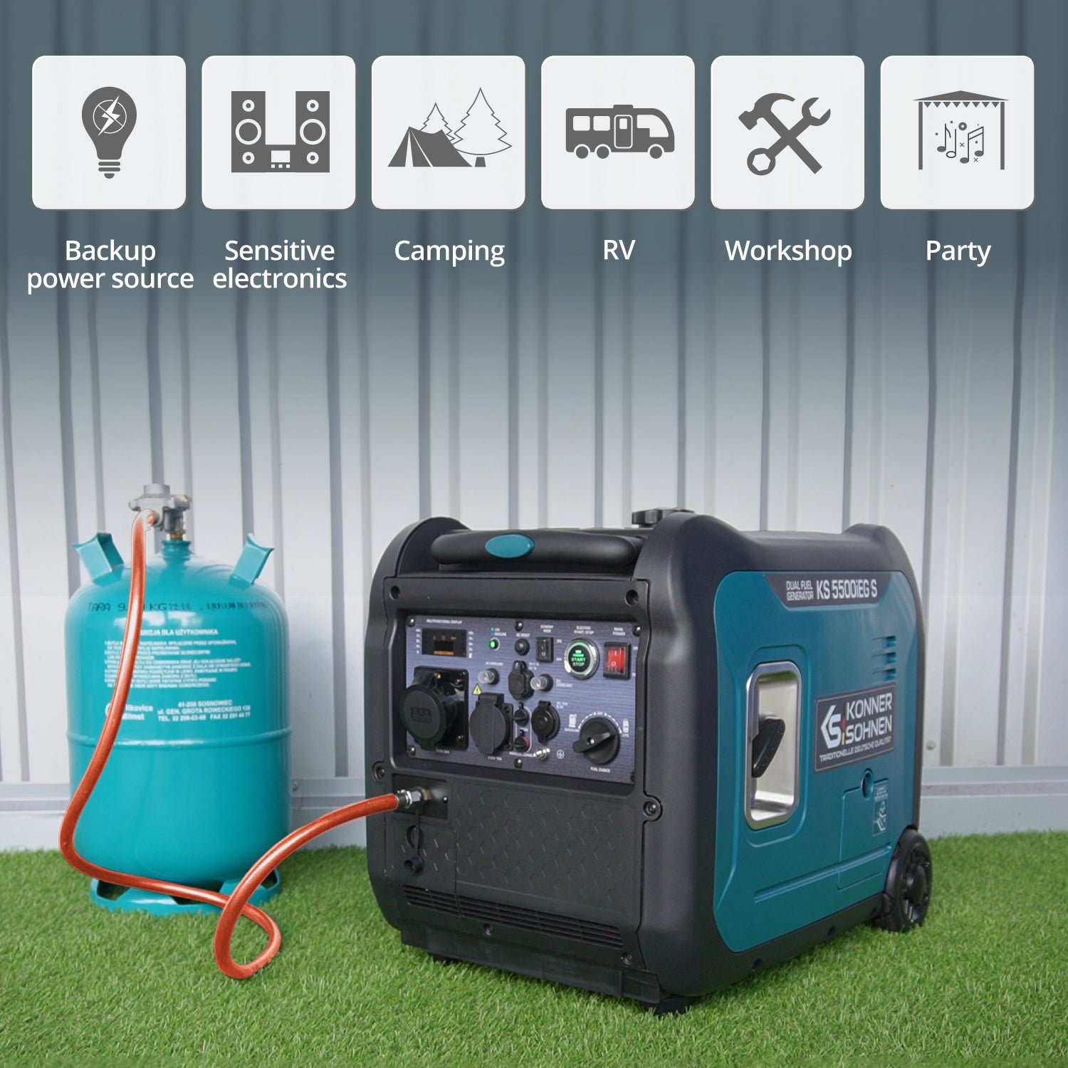 Invertorový generátor LPG/benzín KS 5500iEG S