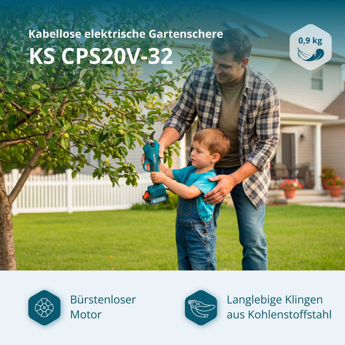 Akku-Gartenschere KS CPS20V-32