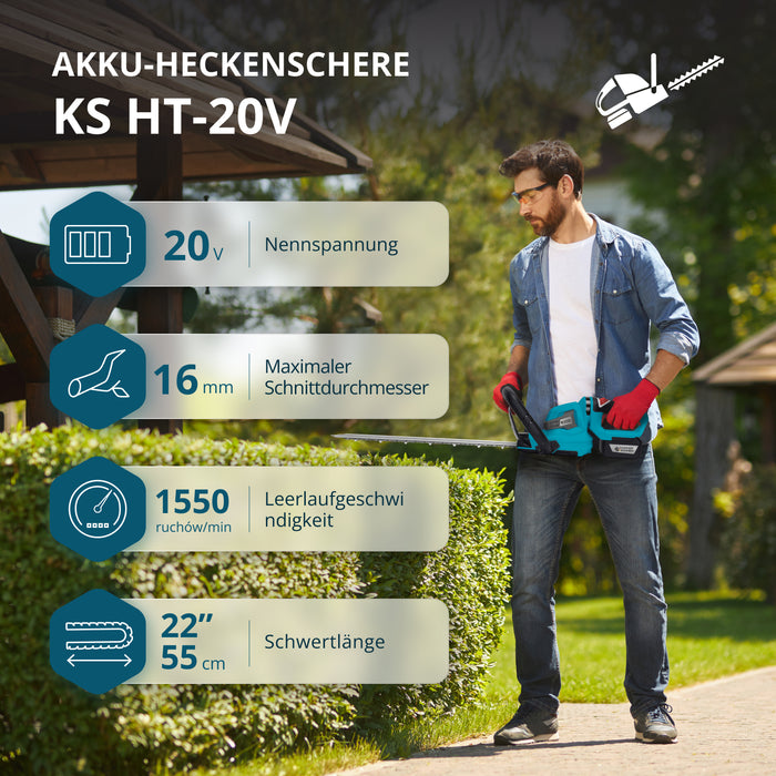 Akku-Heckenschere KS HT-20V