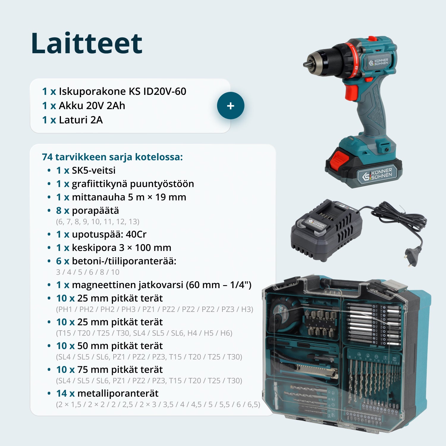 Ασύρματο Σετ Master KS ID20V-60 KIT 74