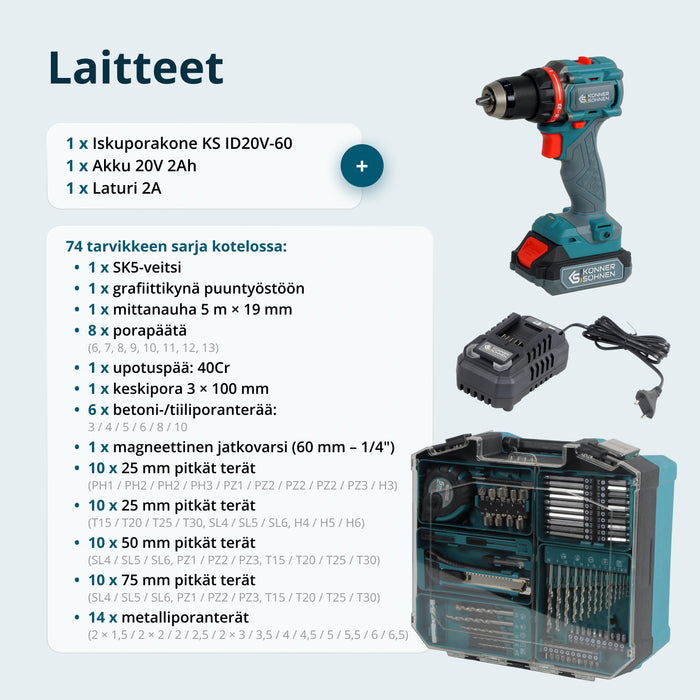 Bezdrátová Sada Master KS ID20V-60 KIT 74