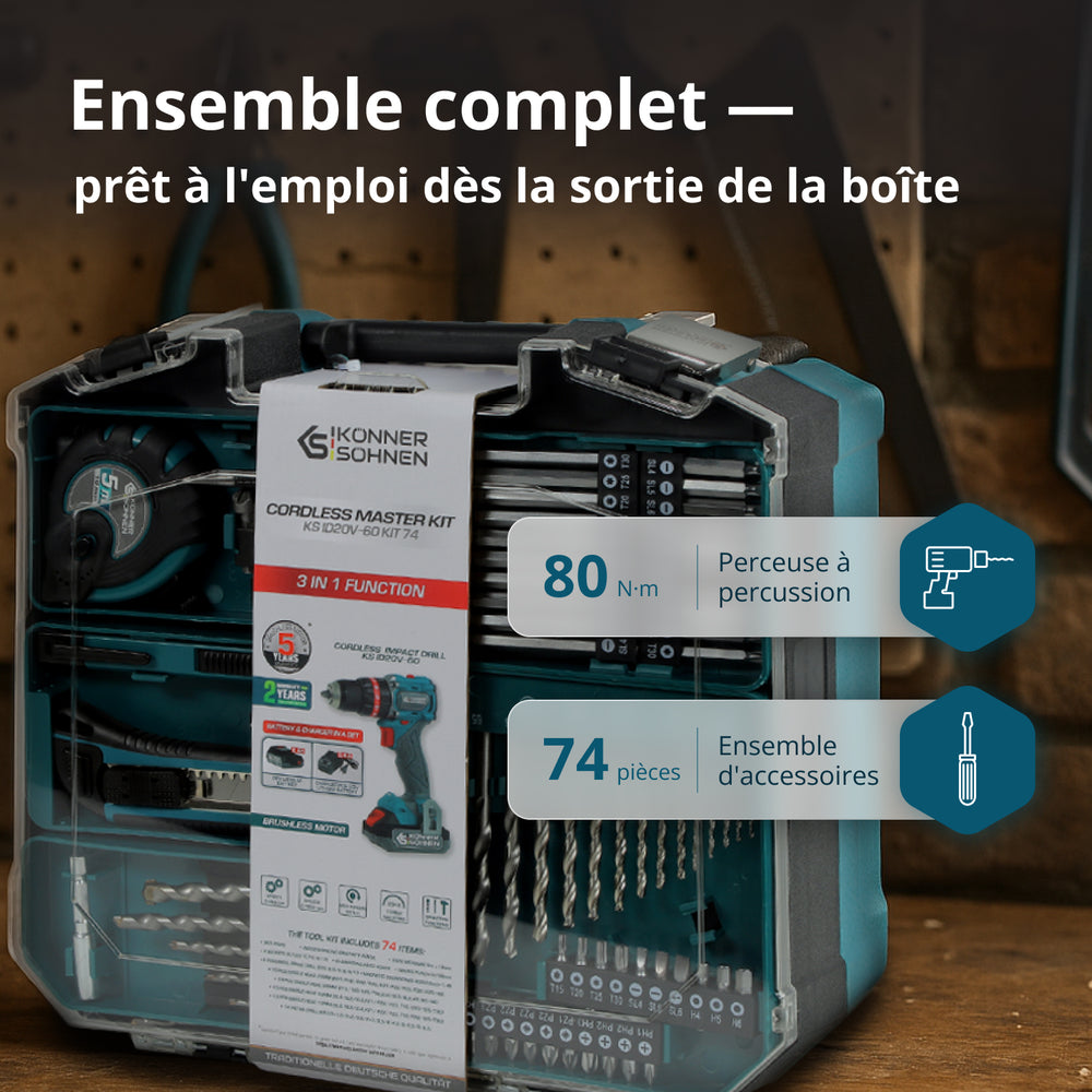 Sans Fil KS ID20V-60 KIT 74 PLUS