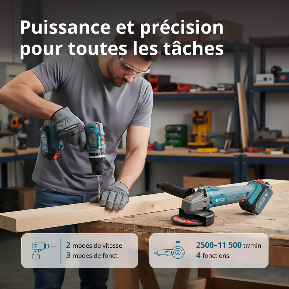 Kit d’Outils Sans Fil KS IDAGB 20V SET 1  PLUS