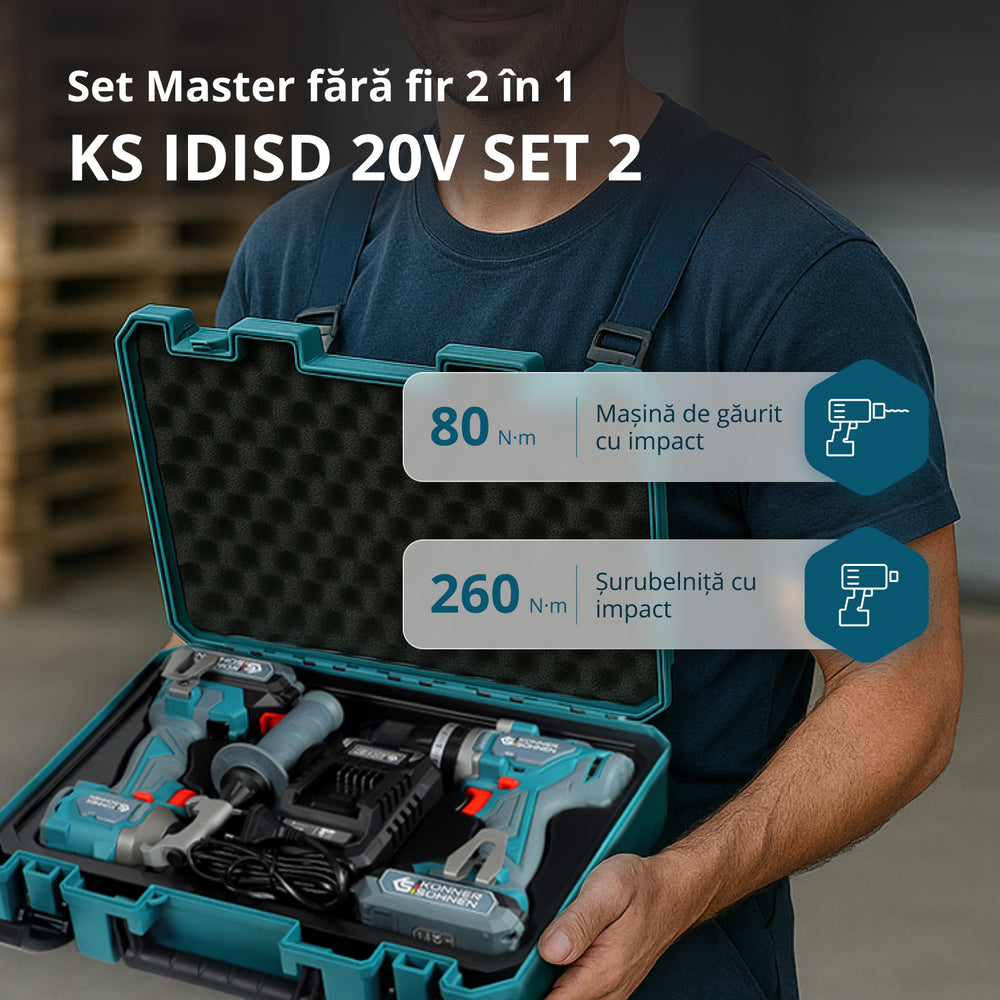 Fără Fir Master Set 2în1 KS IDISD 20V SET 2 