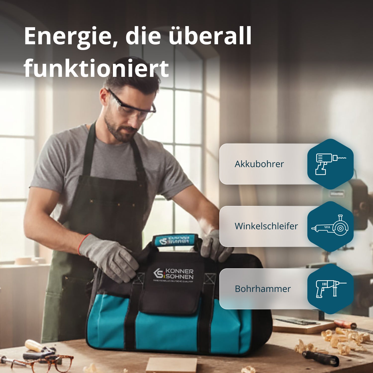 Drahtloses Meister-Set 3-in-1 KS RHAGD 20V SET 3