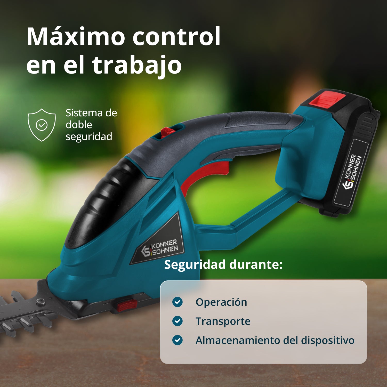 Tijeras de césped y cortasetos 2 en 1 inalámbricas KS SHT-20V