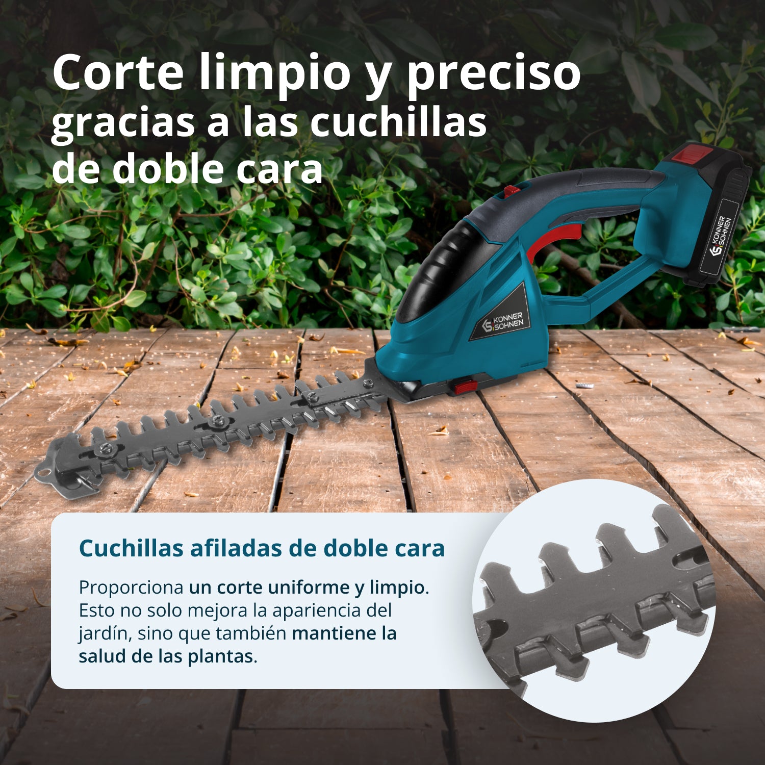 Tijeras de césped y cortasetos 2 en 1 inalámbricas KS SHT-20V