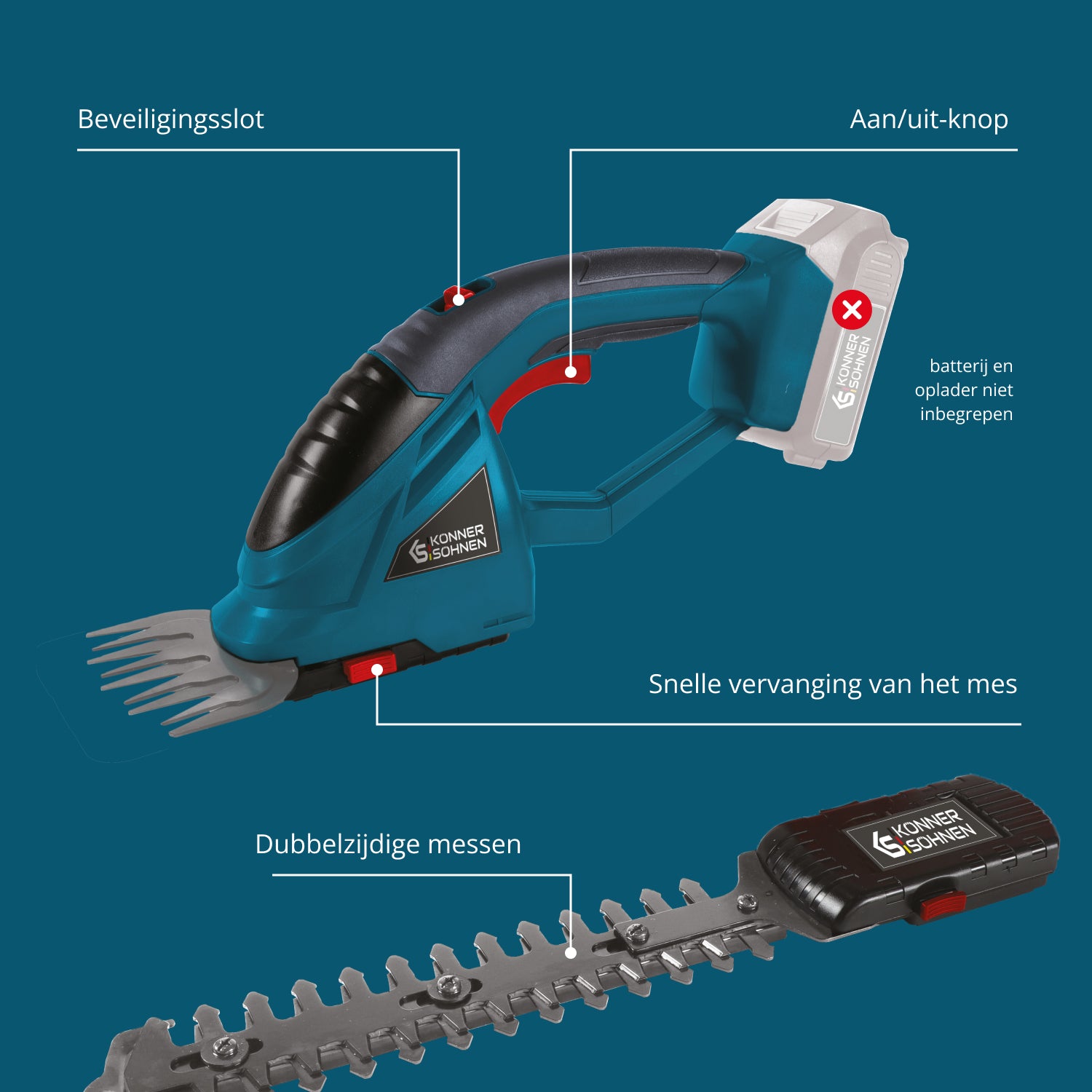 Snoerloze 2 in 1 Gras Schaar en Heggenschaar KS SHT-20V