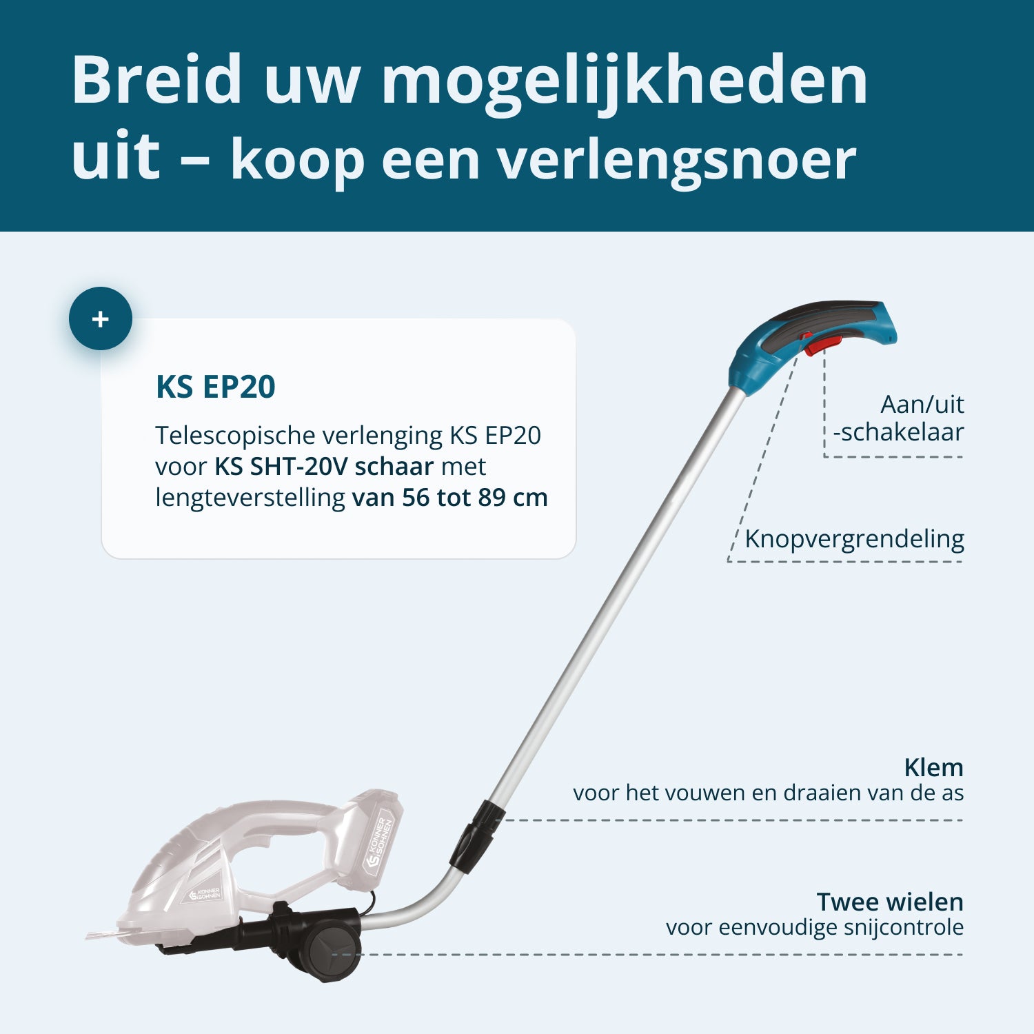 Snoerloze 2 in 1 Gras Schaar en Heggenschaar KS SHT-20V