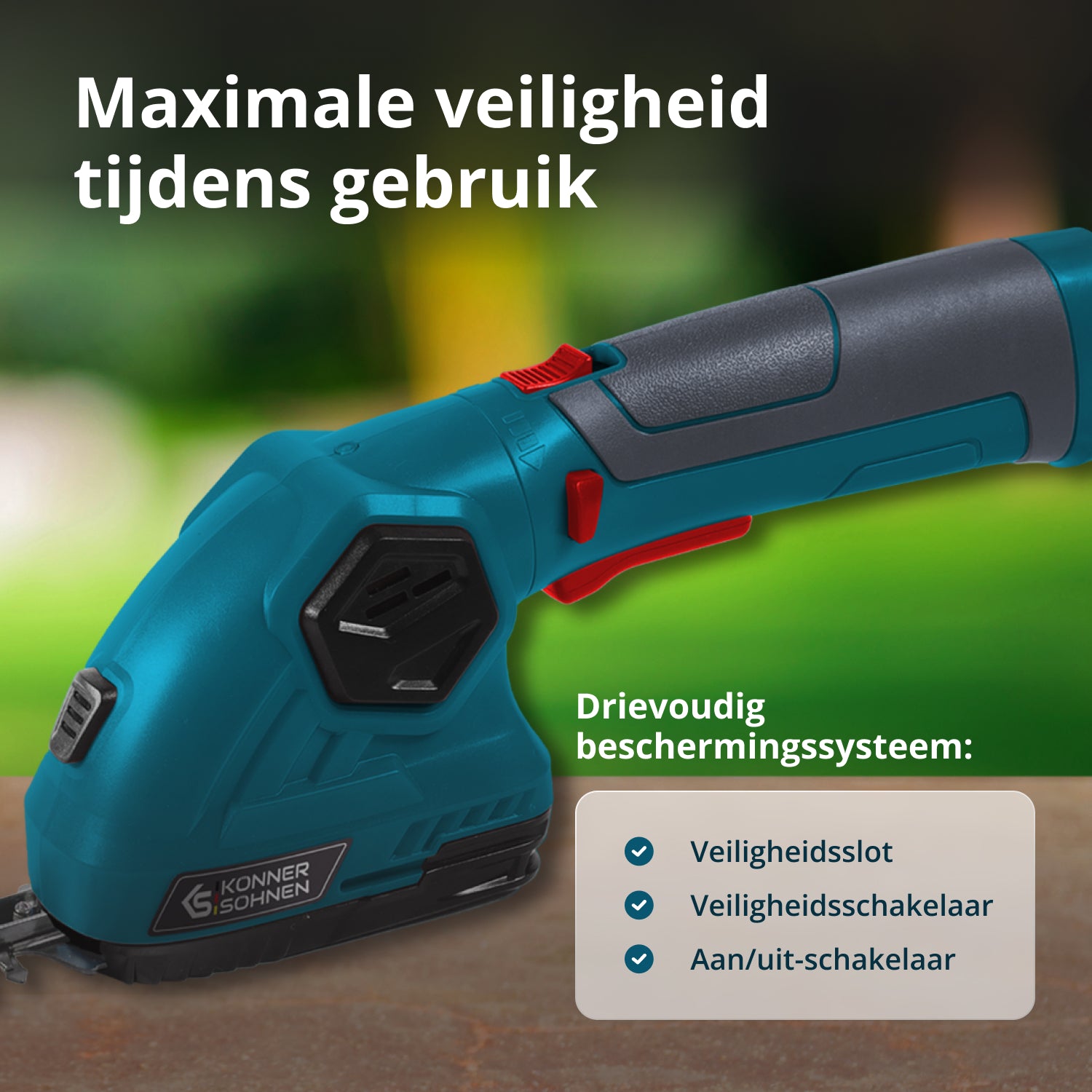 Snoerloze 2 in 1 Grasmaai- en Heggenschaar met Telescopische Verlengstok KS SHT-8V + Extension Pole