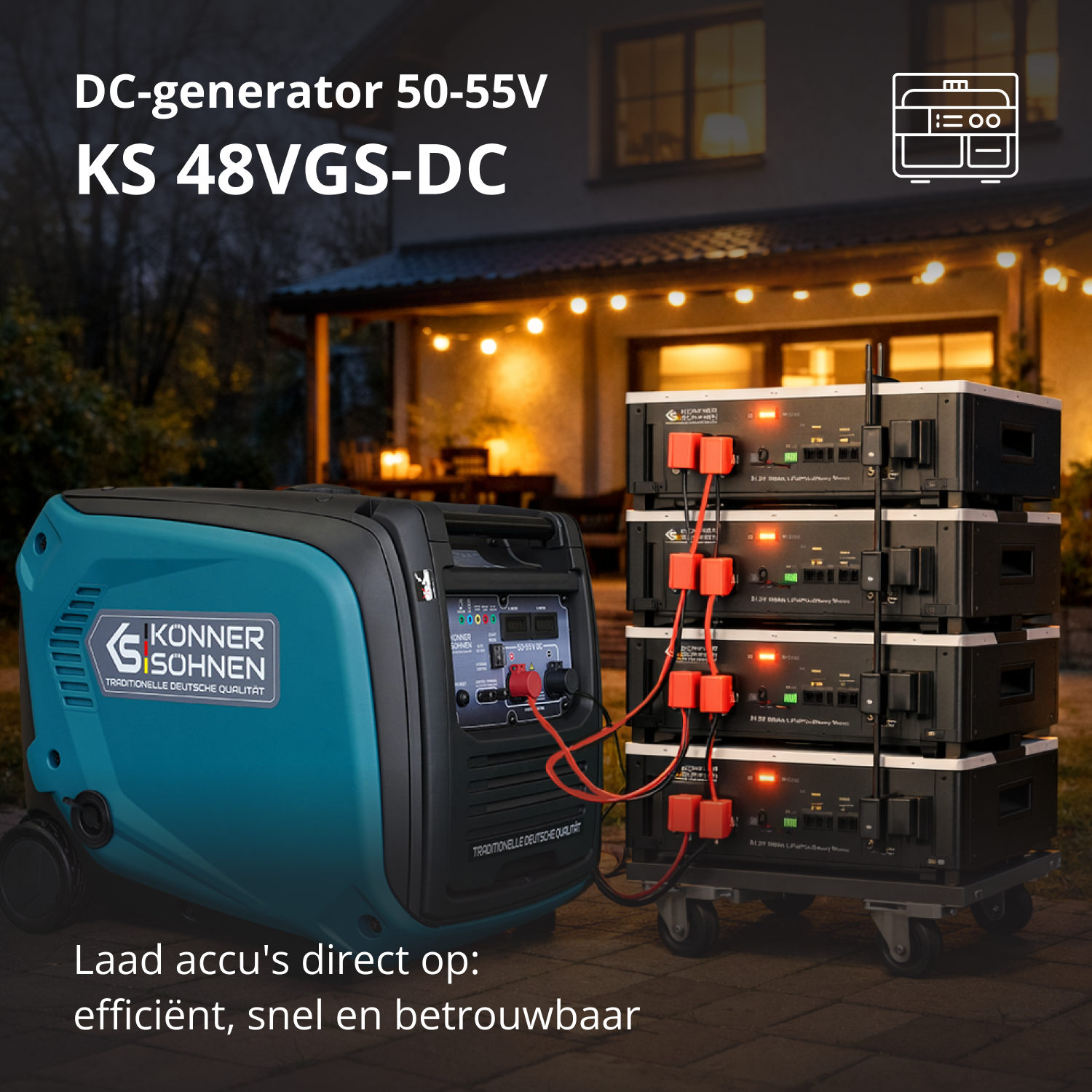 KS 48VGS-DC Gelijkstroomgenerator, versie 50–55V