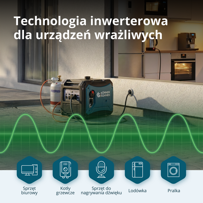Inwerterowy generator LPG/benzyna KS 4000iEG S