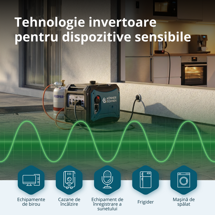Generator cu inverter pe GPL/benzină KS 4000iEG S