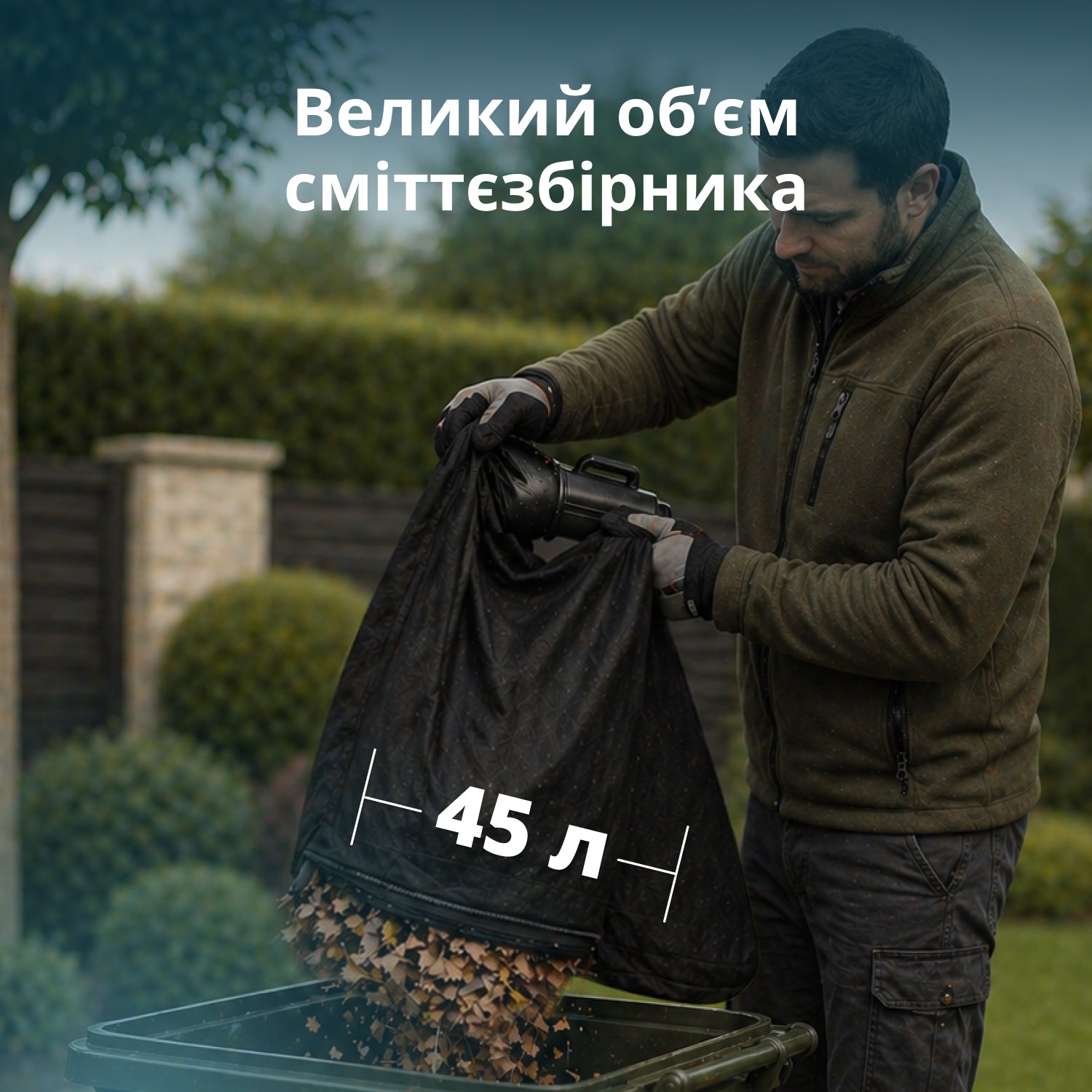 Садовий бездротовий пилосос-дуйка KS LBV-40V