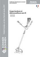 Coupe-bordures et débroussailleuse sans fil KS BCT-20V, KS BCT-40V