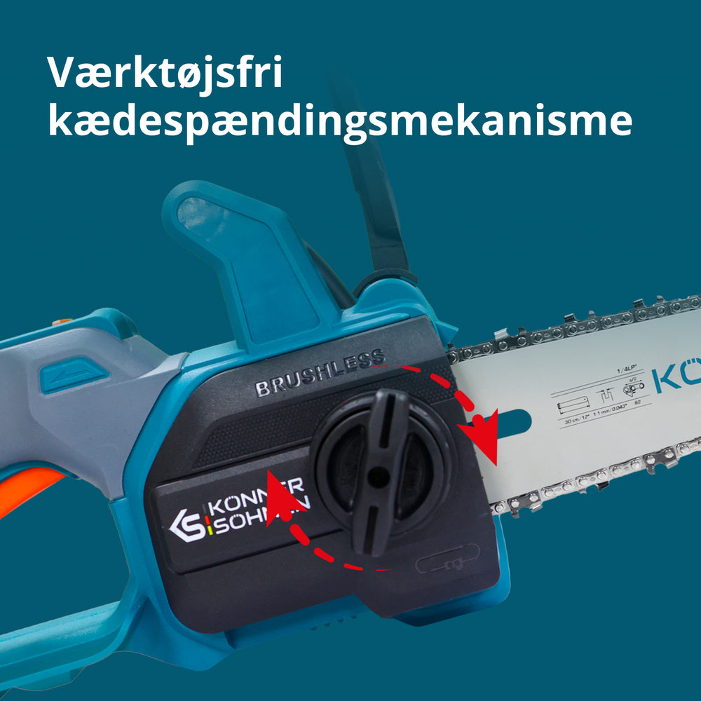 Ledningsfri Mini Kædesav KS MCS20V-12 SÆT PLUS