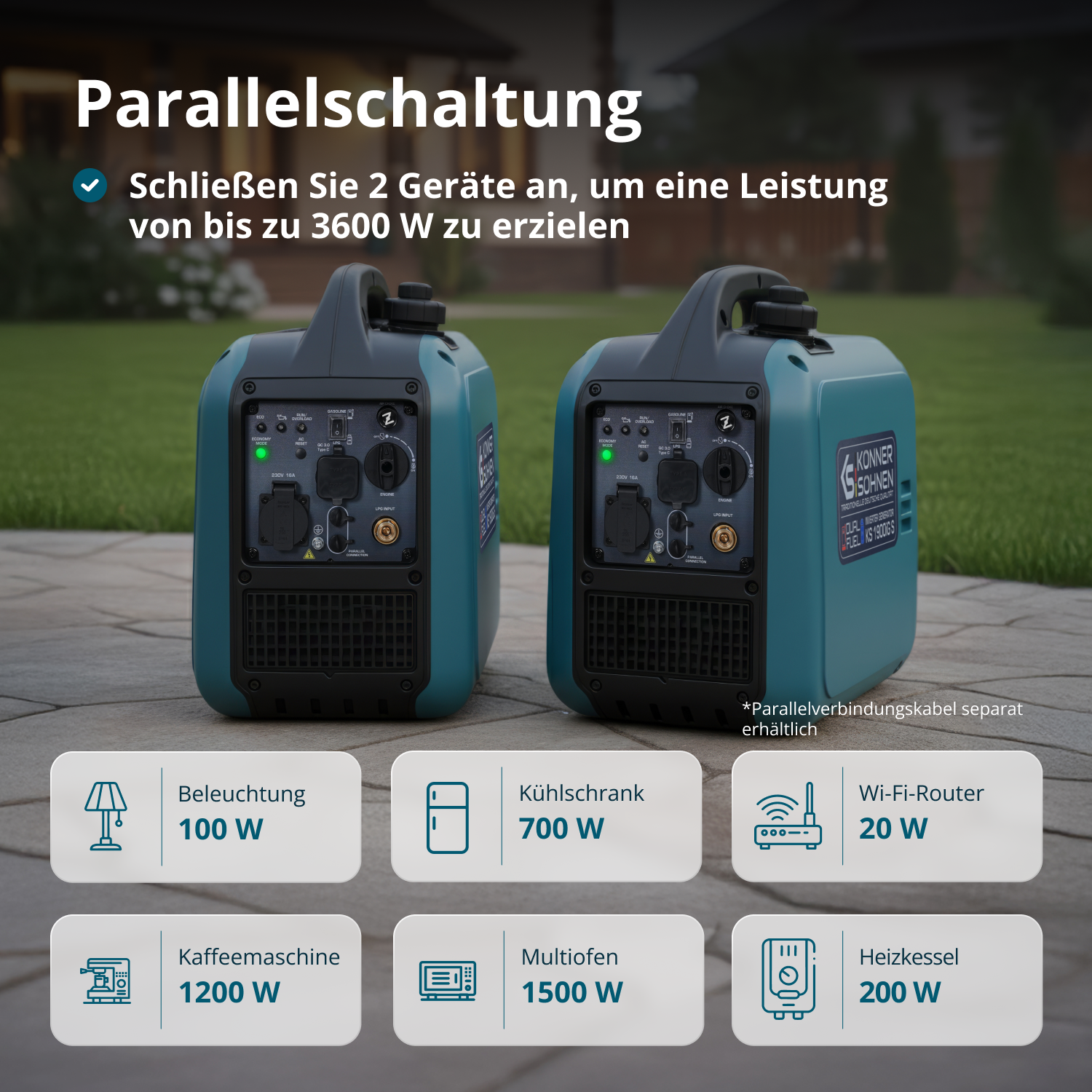 Invertergenerator (Gas/Benzin) KS 1900iG S 